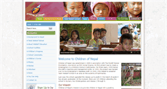 Desktop Screenshot of childrenofnepal.org