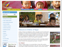 Tablet Screenshot of childrenofnepal.org